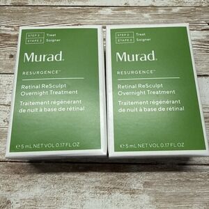2 X Murad Resurgence Retinal ReSculpt Overnight Treatment 5mL Each Travel Size